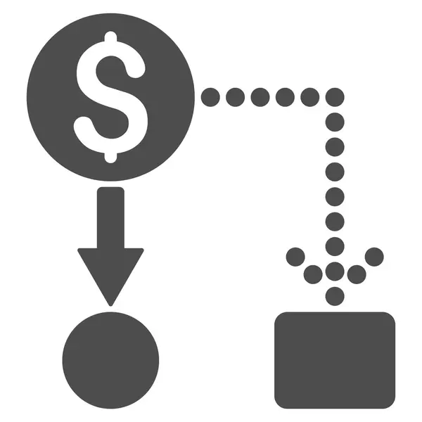 Ícone de vetor plano de fluxo de caixa — Vetor de Stock