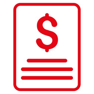 Fatura düz vektör simgesi