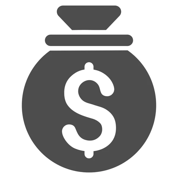 Geld zak platte vector pictogram — Stockvector