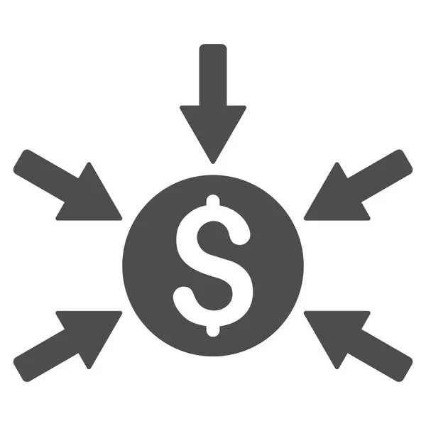 Icono de Vector plano de ingresos de dinero — Vector de stock