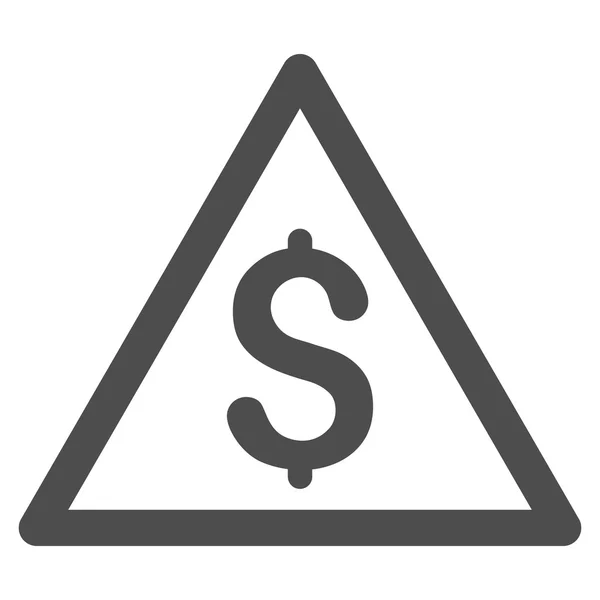 Money Warning Flat Vector Icon — Stock Vector