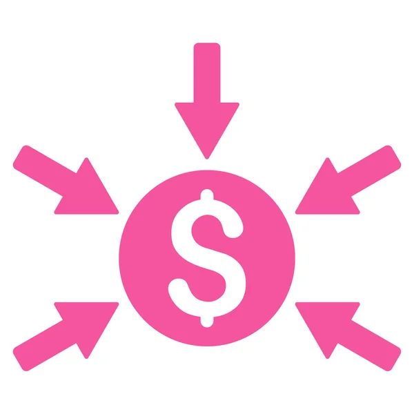 Icône vectorielle plate de revenu d'argent — Image vectorielle