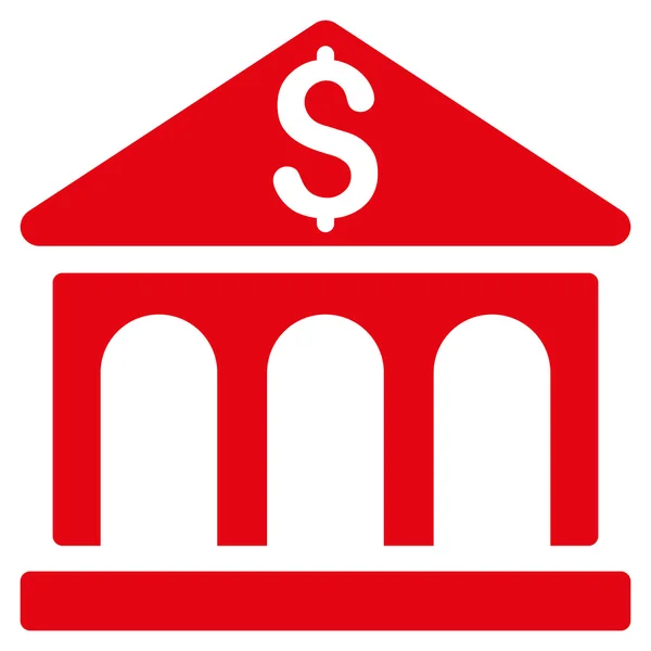 Икона плоского вектора здания банка — стоковый вектор
