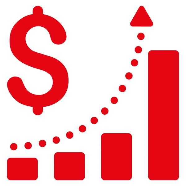 Wzrost sprzedaży płaskich wektor ikona — Wektor stockowy