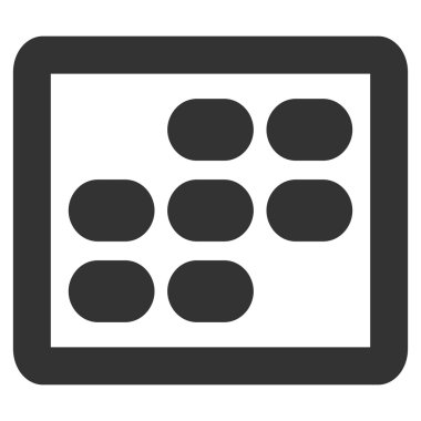 Hafta takvim kontur glif simgesini