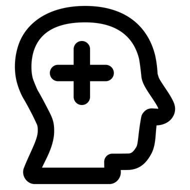 Pozitif düşünme kontur vektör simgesi