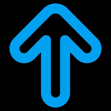 Yukarı ok kontur vektör simgesi