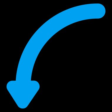 Döndürme sol kontur vektör simgesi