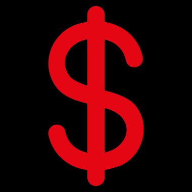 Doları kontur vektör simgesi