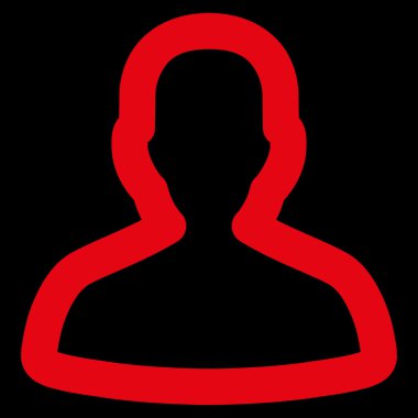 Kişi kontur vektör simgesi