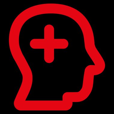 Pozitif düşünme kontur vektör simgesi