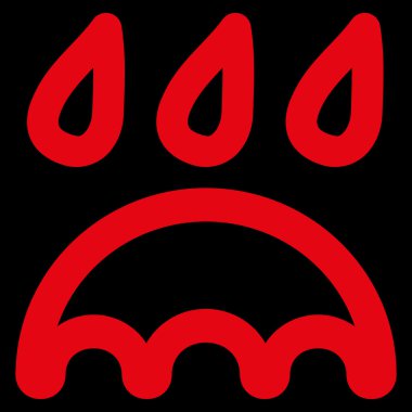 Yağmur koruma kontur vektör simgesi