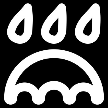 Yağmur koruma kontur vektör simgesi