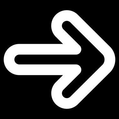 Sağ ok kontur vektör simgesi