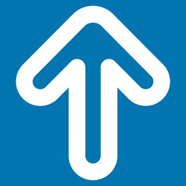 Yukarı ok kontur vektör simgesi