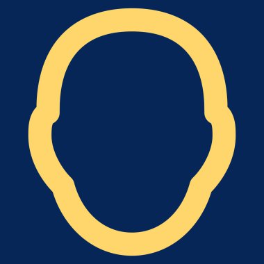 İnsan kafası kontur vektör simgesi