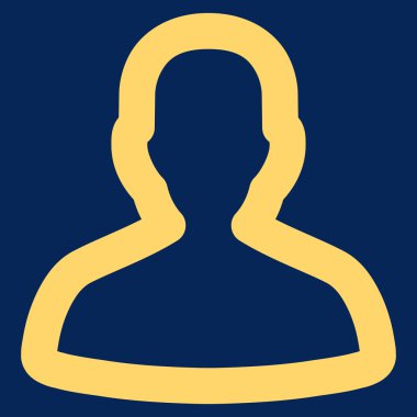 Kişi kontur vektör simgesi