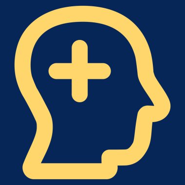 Pozitif düşünme kontur vektör simgesi