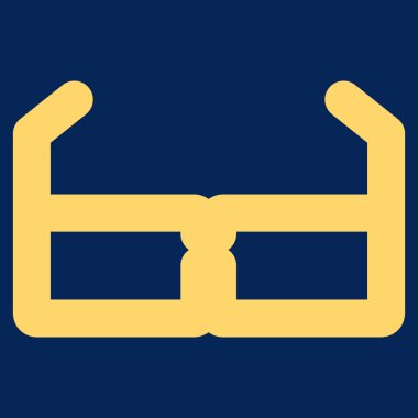 Gözlük kontur vektör simgesi