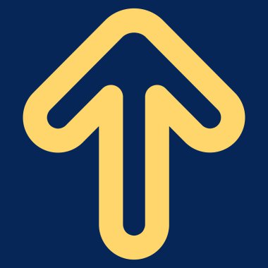 Yukarı ok kontur vektör simgesi