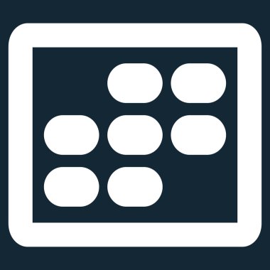 Hafta takvim kontur vektör simgesi