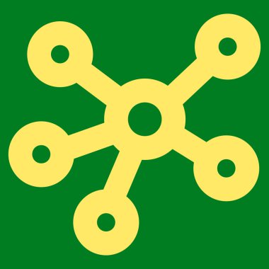 Hub bağlantılar kontur vektör simgesi