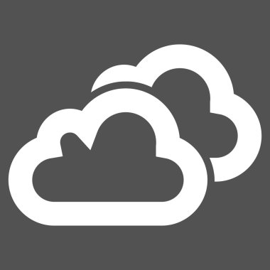 Bulutlar kontur vektör simgesi