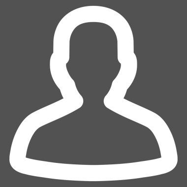 Kişi kontur vektör simgesi