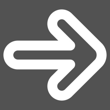 Sağ ok kontur vektör simgesi