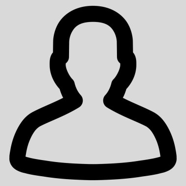 Kişi kontur vektör simgesi