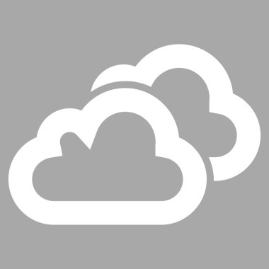 Bulutlar kontur vektör simgesi