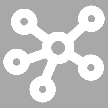 Hub bağlantılar kontur vektör simgesi