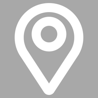 Harita işaretçi kontur vektör simgesi