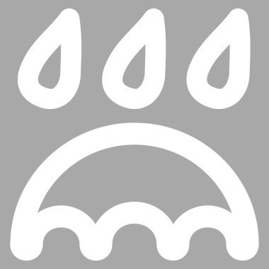 Yağmur koruma kontur vektör simgesi