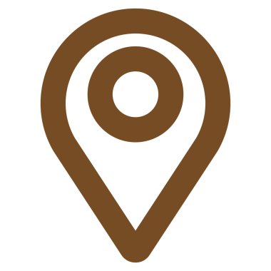 Harita işaretçi kontur vektör simgesi