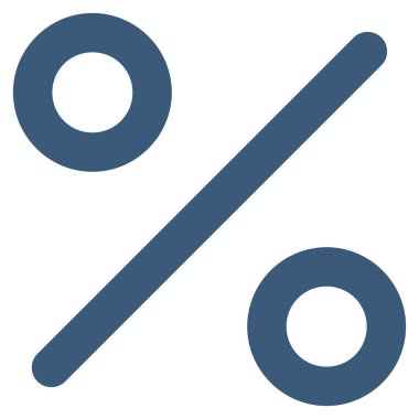 Yüzde kontur vektör simgesi