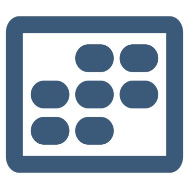 Hafta takvim kontur vektör simgesi