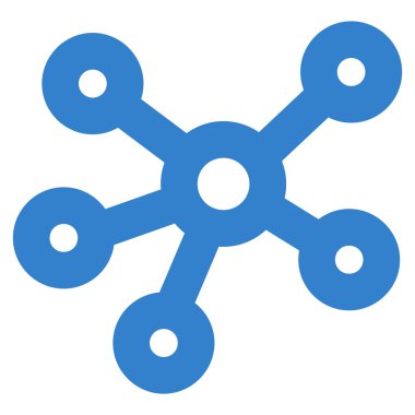 Hub bağlantılar kontur vektör simgesi