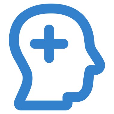 Pozitif düşünme kontur vektör simgesi