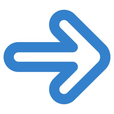 Sağ ok kontur vektör simgesi