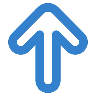 Yukarı ok kontur vektör simgesi