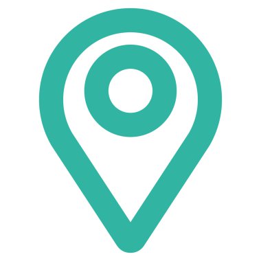 Harita işaretçi kontur vektör simgesi