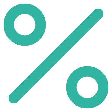 Yüzde kontur vektör simgesi