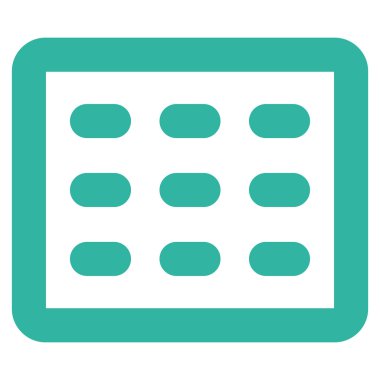 Tablo Kılavuz kontur vektör simgesi