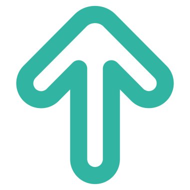 Yukarı ok kontur vektör simgesi