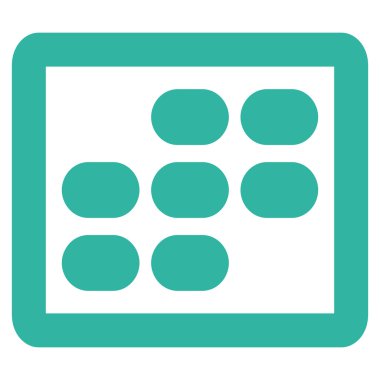 Hafta takvim kontur vektör simgesi