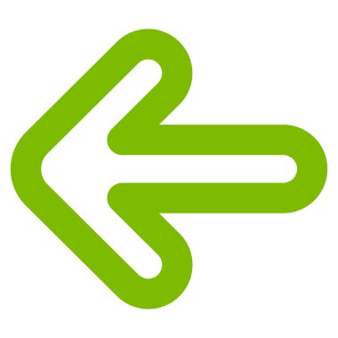 Sol ok kontur vektör simgesi