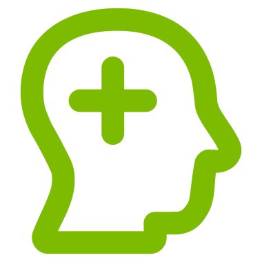 Pozitif düşünme kontur vektör simgesi