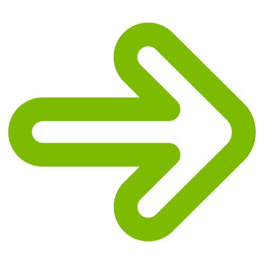 Sağ ok kontur vektör simgesi