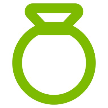 Çuval kontur vektör simgesi